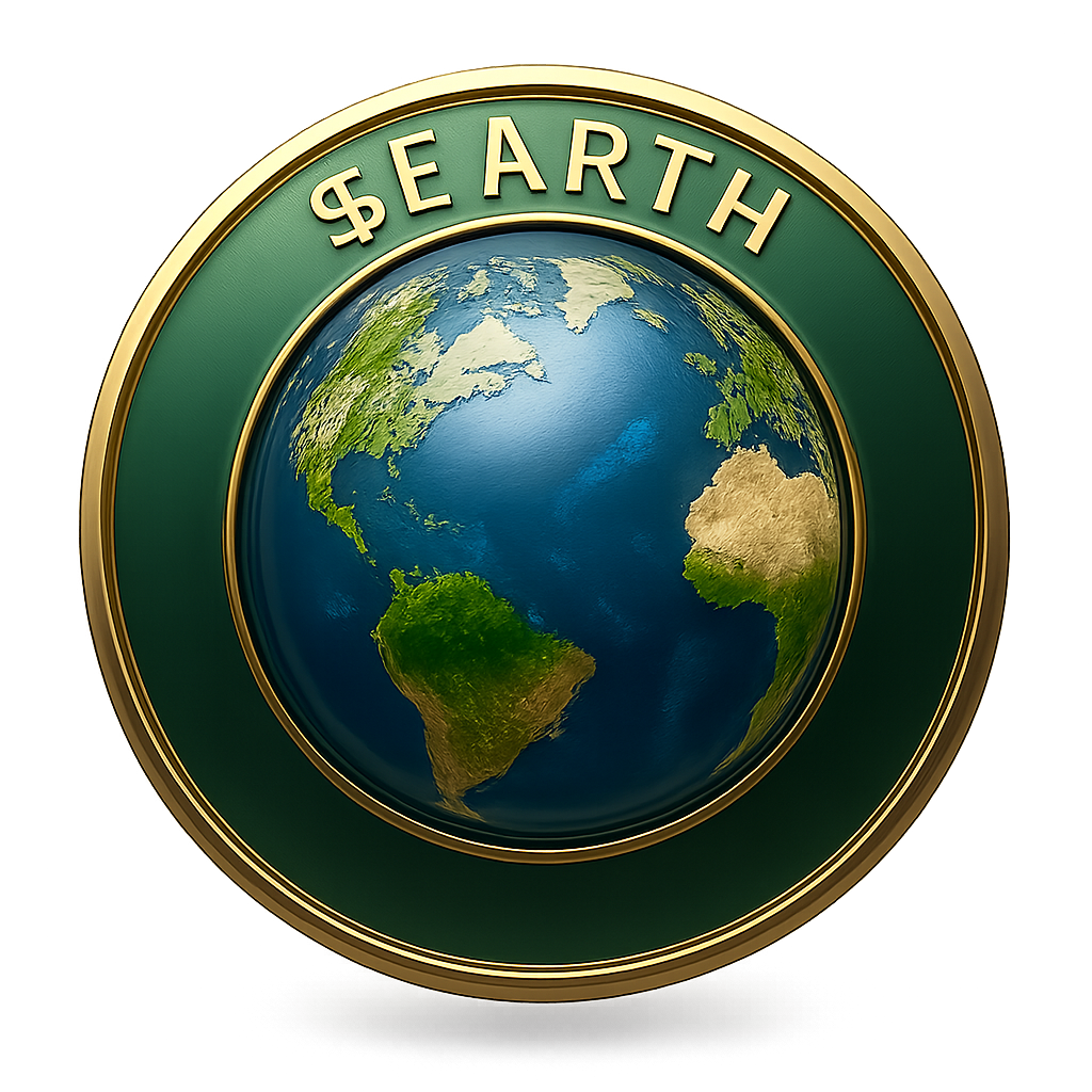 $EARTH coin featuring planet Earth